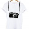 white camera shirt