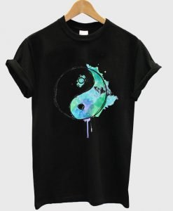 yin yang watercolor T shirt