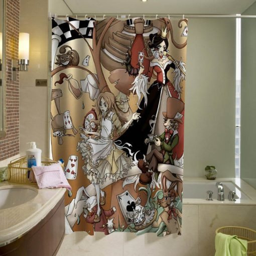 Alice In Wonderland Shower Curtain KM