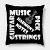 Cool Guitar Music Art Collage Design Pillow KM