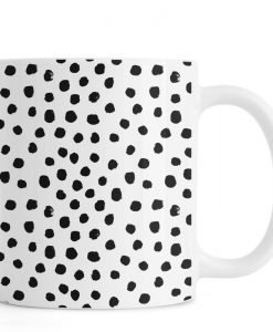 Dots Black And White Mug KM