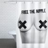 Free The Nipple Shower Curtain KM