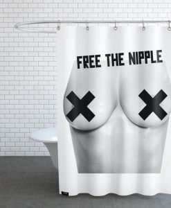 Free The Nipple Shower Curtain KM