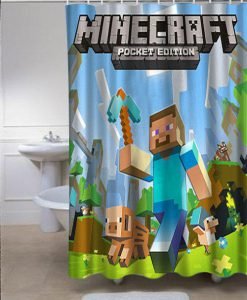 Minecraft Mine Craft Personalized Custom Shower Curtain KM