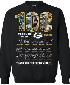 100 Years Of Green Packers -1919-2019 Sweatshirt KM
