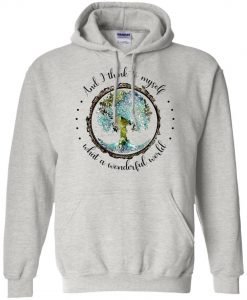 And I Think To Myself What a Wonderful World Colorful Tree White Hoodie KM