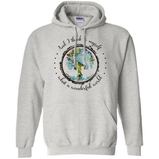 And I Think To Myself What a Wonderful World Colorful Tree White Hoodie KM