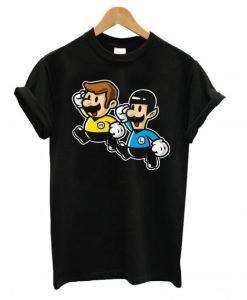 Enterprise Duo is a Super Mario Bros and Star Trek T Shirt KM