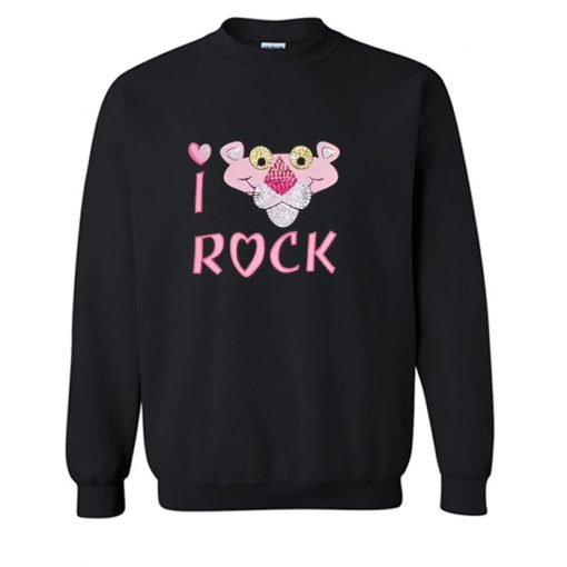 I Love Rock Pink Panther Sweatshirt KM