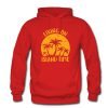 Living On Island Time Palm Trees And Sunset Hoodie KM