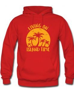 Living On Island Time Palm Trees And Sunset Hoodie KM