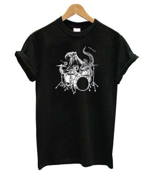 Octopus Playing Drums T Shirt KM