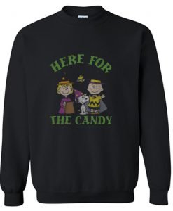 Peanuts Halloween Charlie Sally Here for the Candy Sweatshirt KM