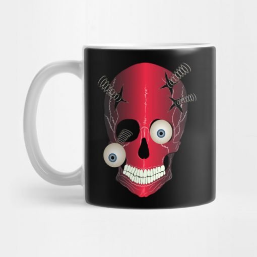 Red Skull Death Illustration Comic Eyes Mug KM
