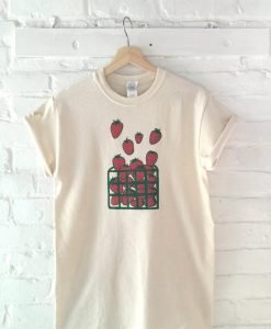 Strawberry Screen Print Garden T-Shirt KM