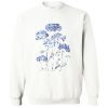 abstract queen anne's lace blue Sweatshirt KM