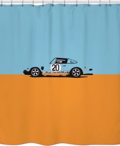Porsche 911R Gulf Racing Shower Curtain KM