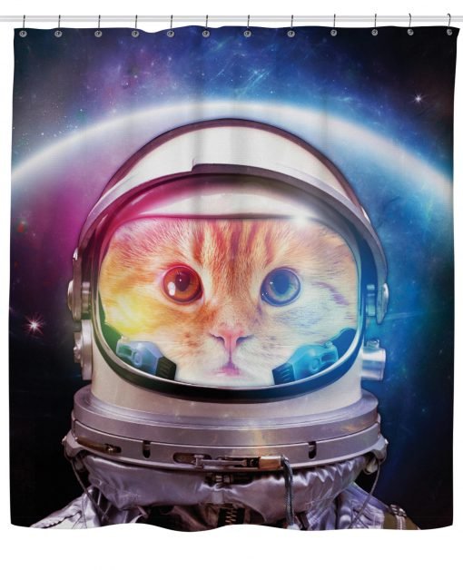 Space Cat Shower Curtain KM