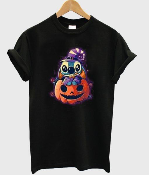 Stitch And Pumpkin T-Shirt KM