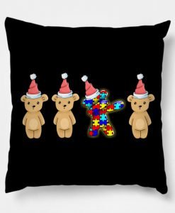 Autism Dabbing Christmas Bears Pillow KM