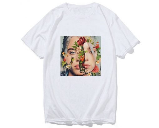 Billie Eilish Flower Aesthetic Printed Cool T Shirt KM