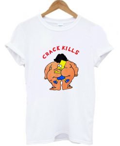Classic Cartoon Bart Crack Kills T Shirt KM