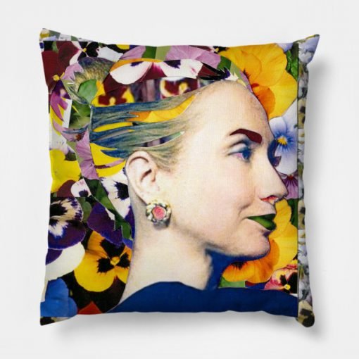 Hillary Clinton Floral Pillow KM