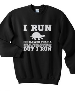 I Run Im Slower Than A Herd Of Turtles Sweatshirt KM