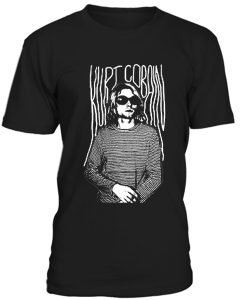 Kurt Cobain Stripes Grunge T Shirt KM