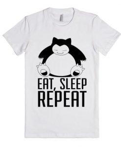 Pokemon Snorlax Eat, Sleep Repeat T Shirt KM