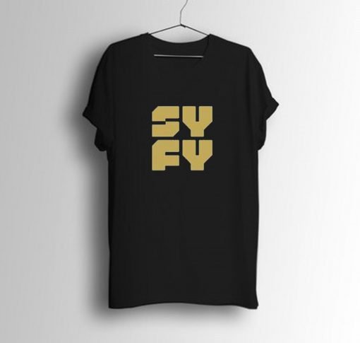 SYFY Logo Black Gold T Shirt KM