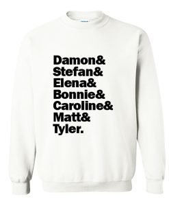 The Vampire Diaries Cast Name Sweatshirt KM