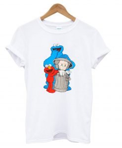 Uniqlo White Kaws X Sesame Street Graphic T Shirt KM