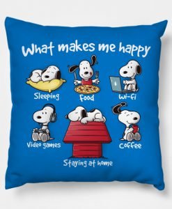 What makes mAe happy Pillow KM