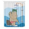 LB Cute Hippo Shower Curtain KM