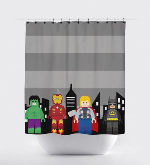 Lego Superhero Shower Curtain KM