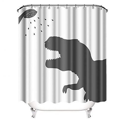 Silhouette Dinosaur Shower Curtain KM