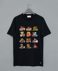 Street Fighter 2 Continue Faces T-Shirt KM