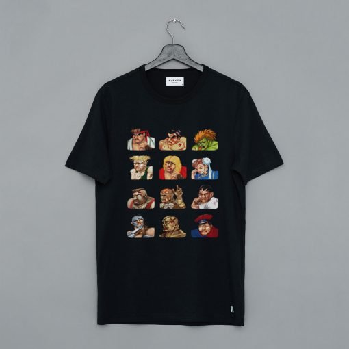 Street Fighter 2 Continue Faces T-Shirt KM