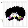 Afro Hair Shower Curtain KM
