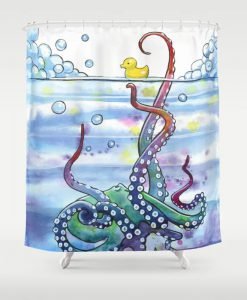Bath Time Octopus Shower Curtain KM