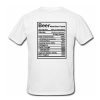 Beer Nutrition Facts T Shirt Back KM