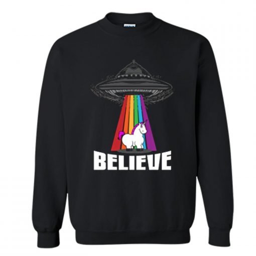 Believe in Alien and Unicorn Sweatshirt KM