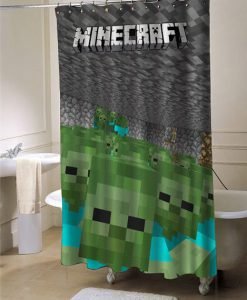 Game Style minecraft shower curtains KM