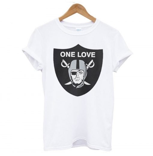 One Love Oakland Raiders T Shirt KM