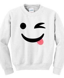 Silly Wink Emoji Sweatshirt KM