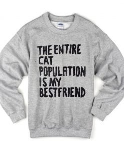 The Entire Cat Population is My Bestfriend Sweatshirt KM