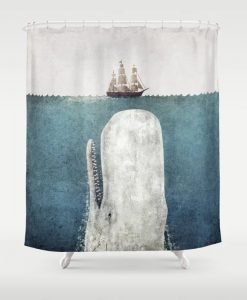 The Whale Vintage Shower Curtain KM