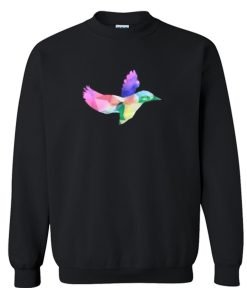 Amazingphil Geometric Rainbow Hummingbird Sweatshirt KM