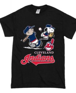 Charlie Brown Snoopy Cleveland Indians T-Shirt KM